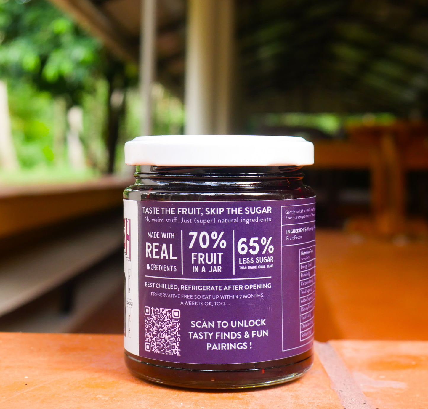 Mulberry Jam - Jam Sesh | 220 grams | 70% fruit | No refined sugar | All natural fruit spread | Sweetened with Jaggery